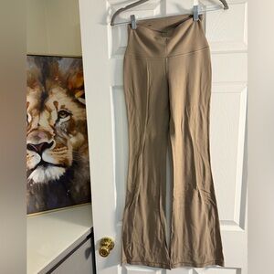 Aritzia Golden Butter Flare Pants Taupe Beige Size 4